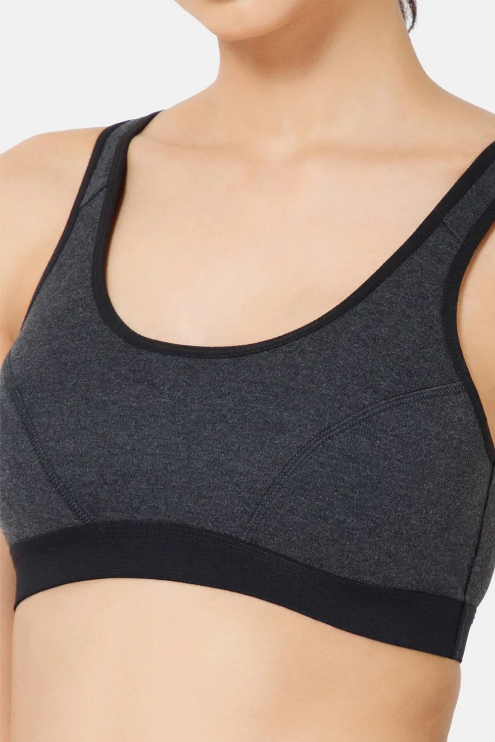 Naidu Hall Cotton Sports Bra - Erica | High Coverage, Cut & Sew Design, Effortless Comfort