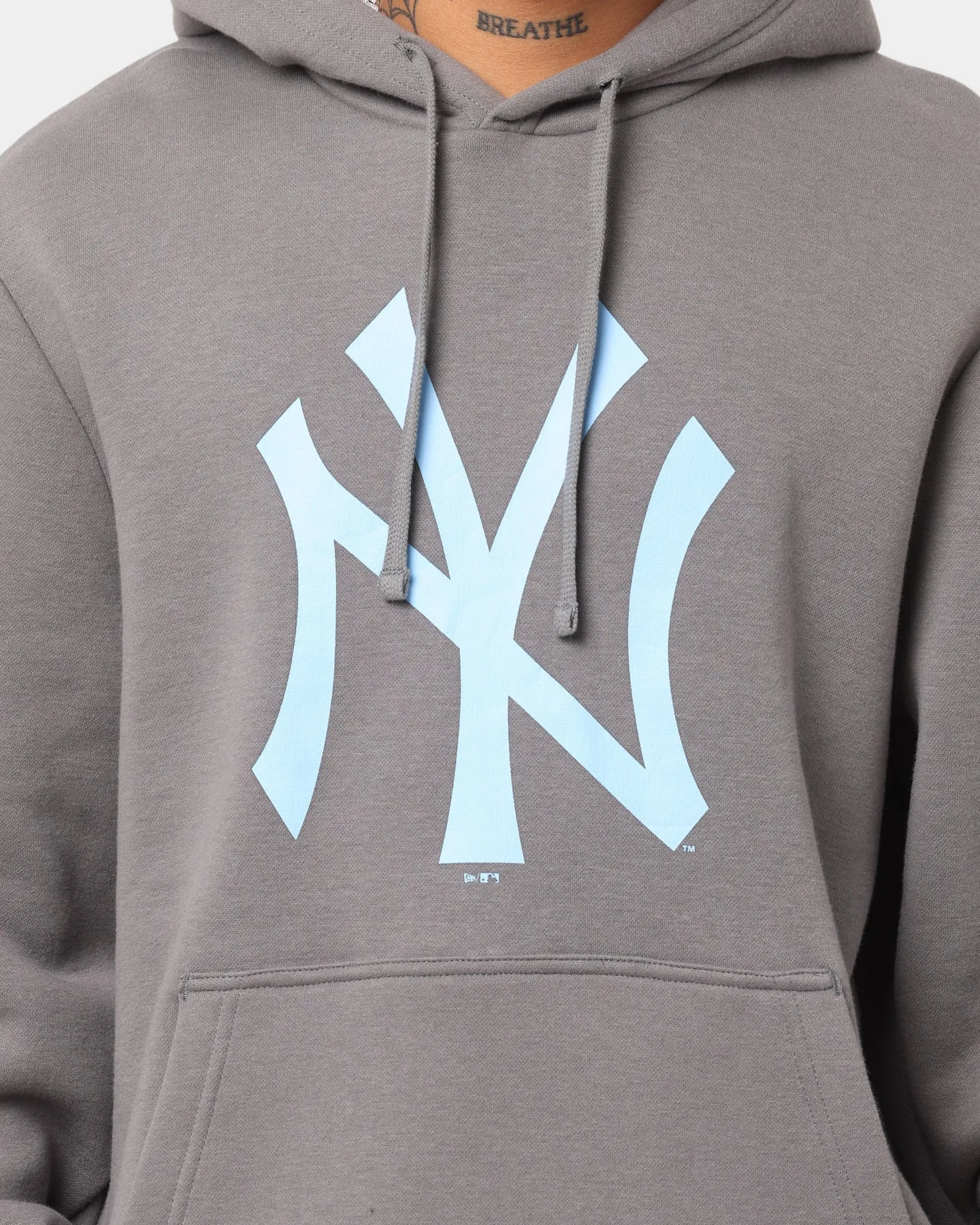 New Era New York Yankees Hoodie Charcoal/Sky Blue