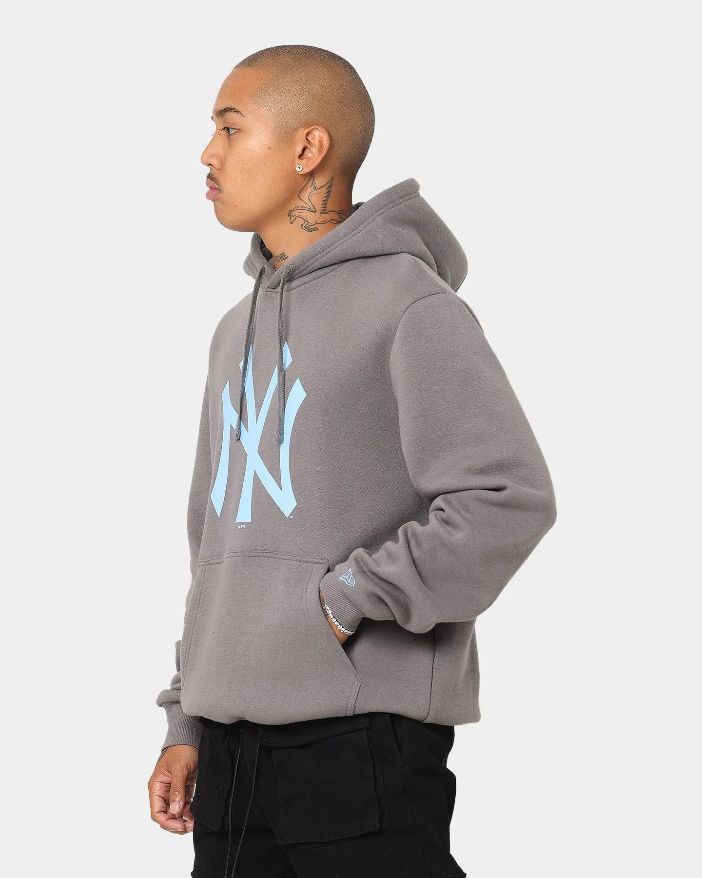 New Era New York Yankees Hoodie Charcoal/Sky Blue