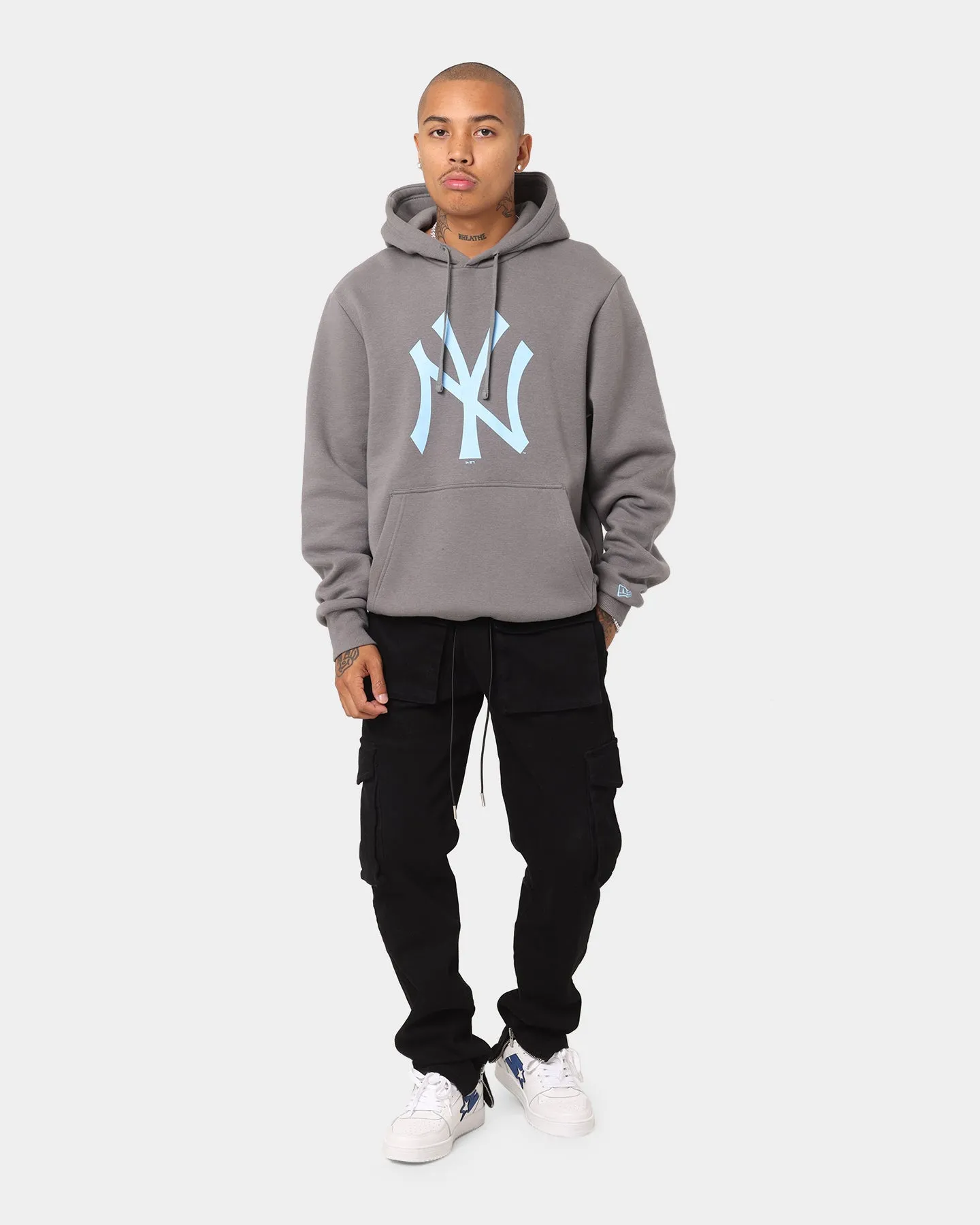 New Era New York Yankees Hoodie Charcoal/Sky Blue