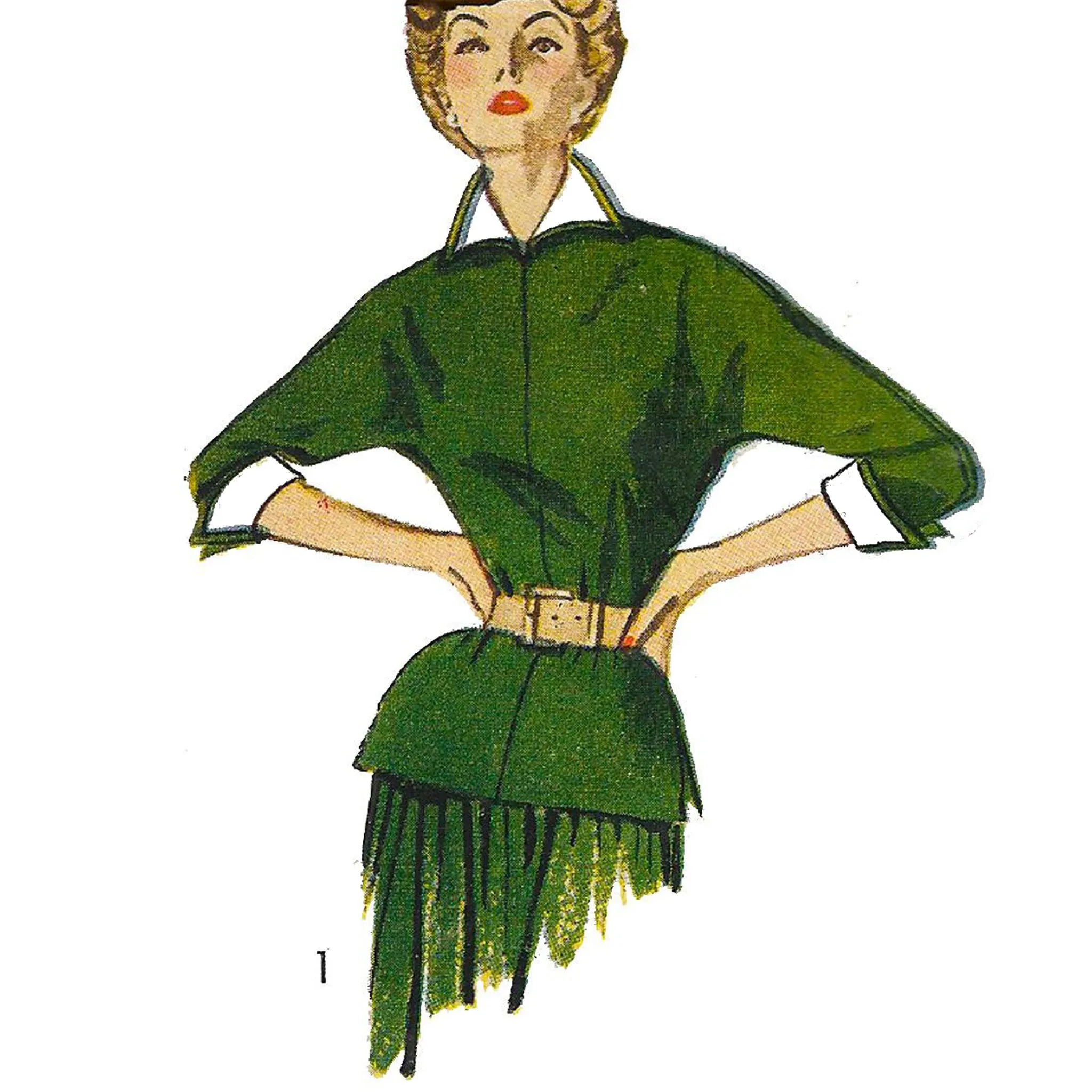 PDF - Vintage 1950s Pattern – 'Easy' Over-blouse, Blouses with Detachable Collar, Cuffs & Scarf -  Bust 32” (81.3cm) - Instantly  Print At Home