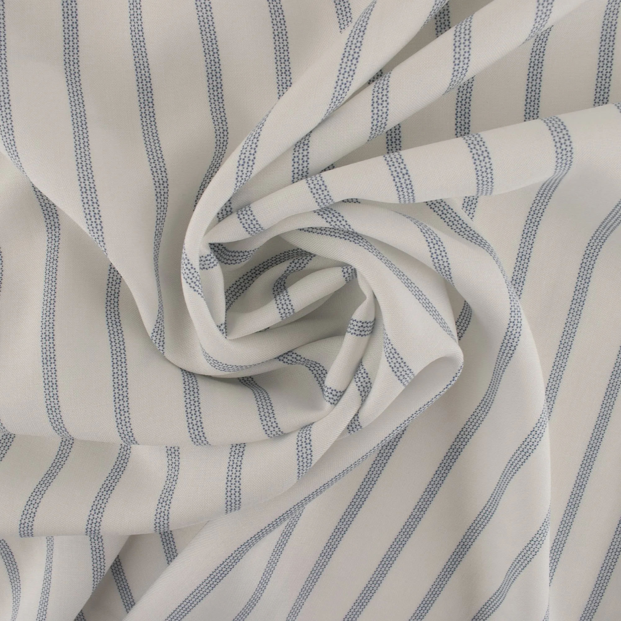 Rayon Poplin Stripe - Honeycomb Stripe - Medium blue