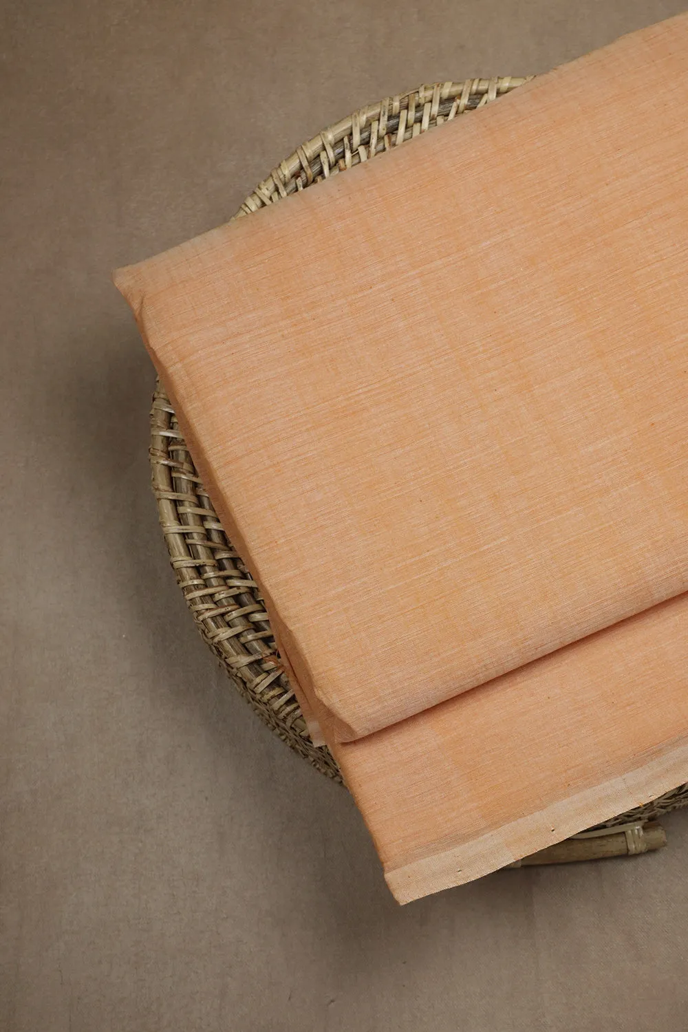 Shade of Orange Mangalagiri Cotton Fabric