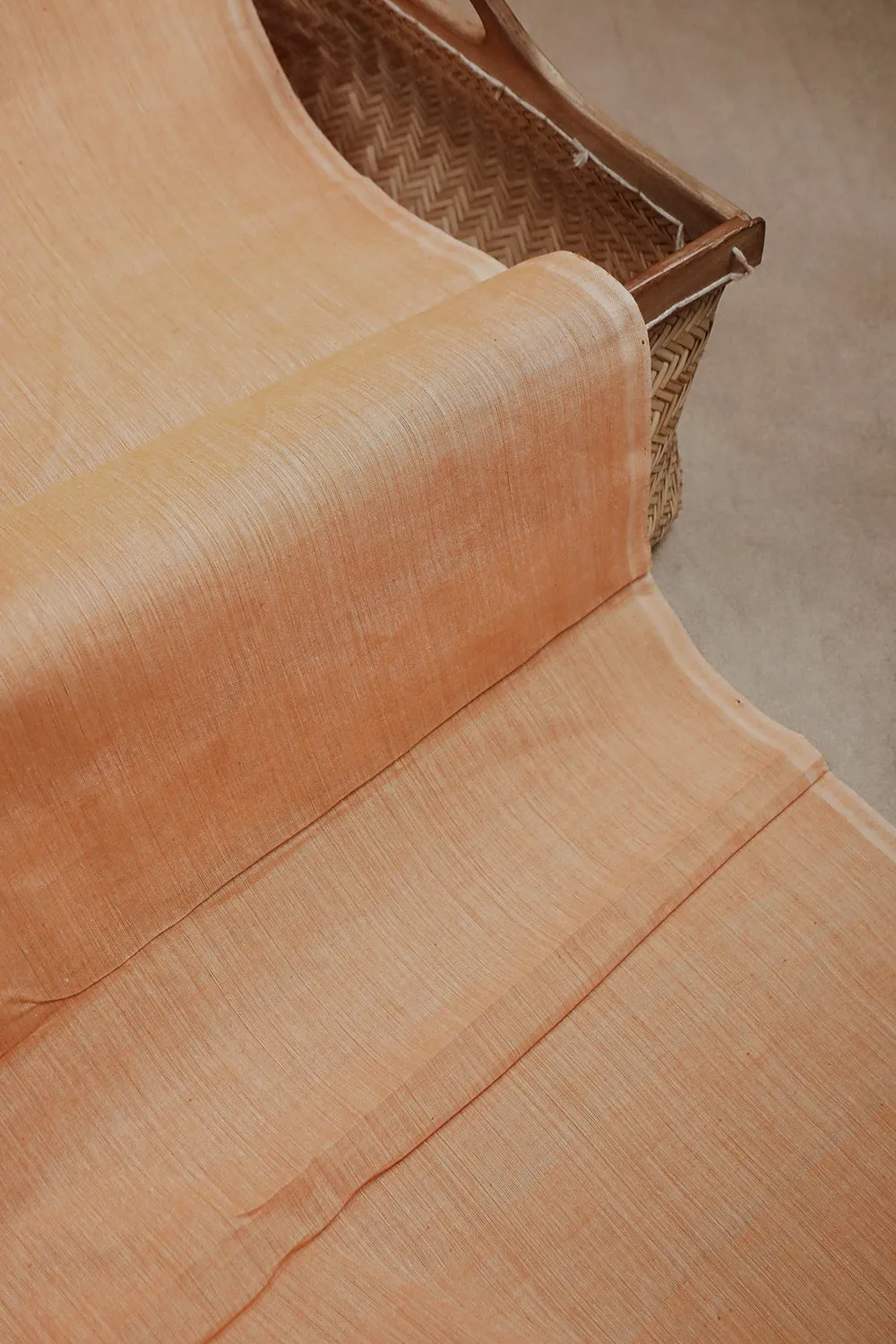 Shade of Orange Mangalagiri Cotton Fabric