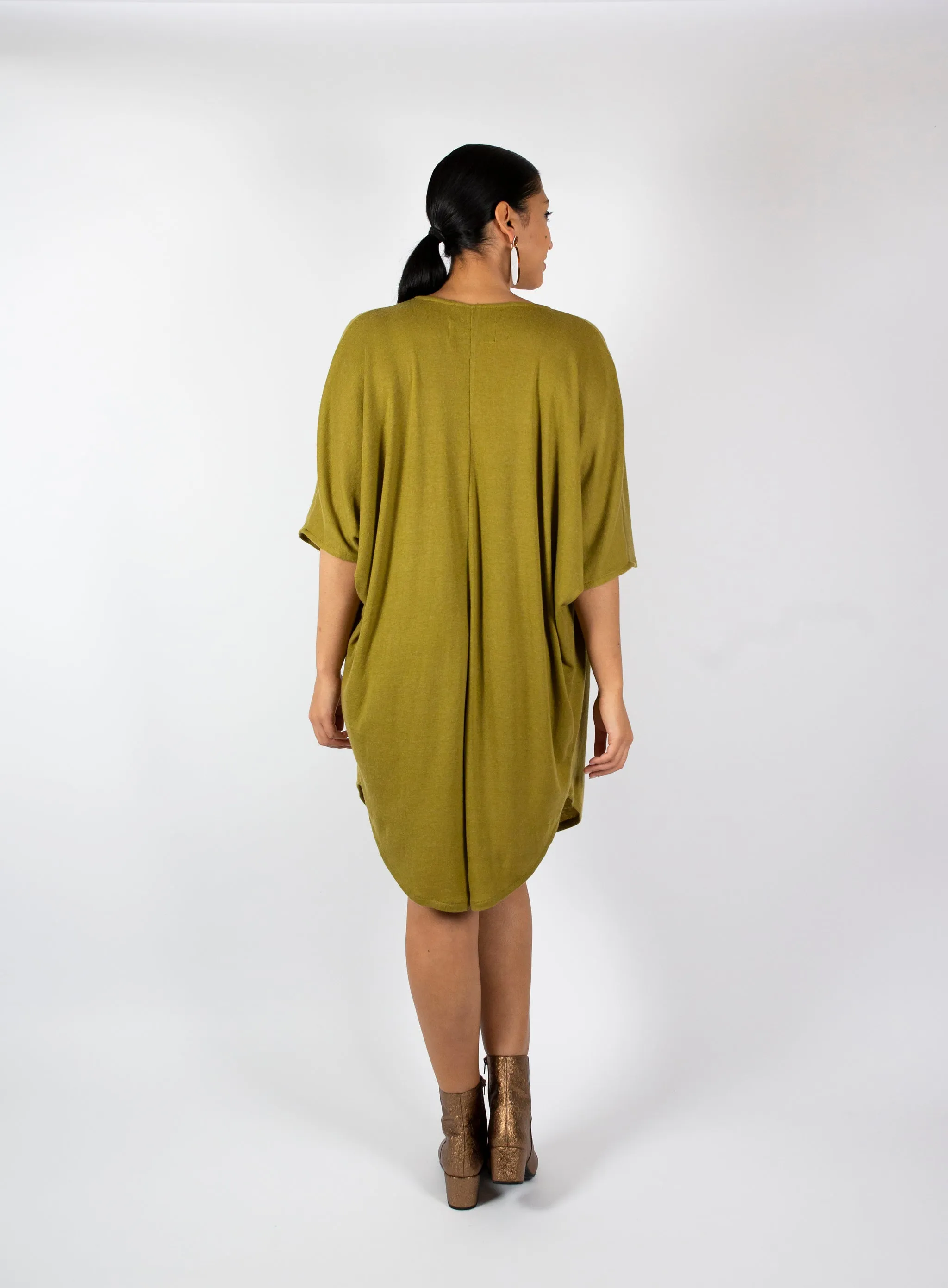 Smokin' Hot Cowl Dress - Olive