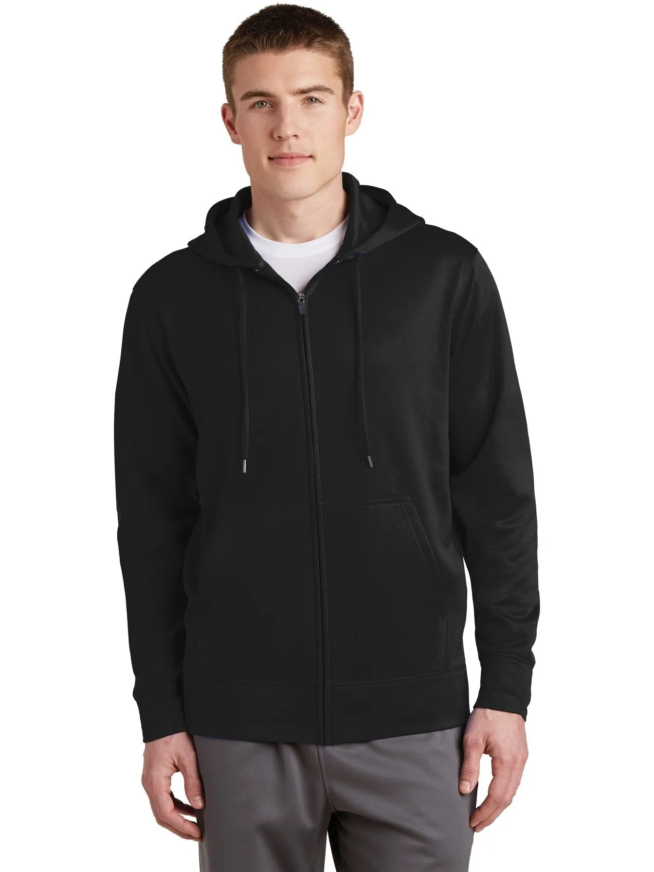 Sport-Tek Sport-Wick Fleece Full-Zip Hooded Jacket