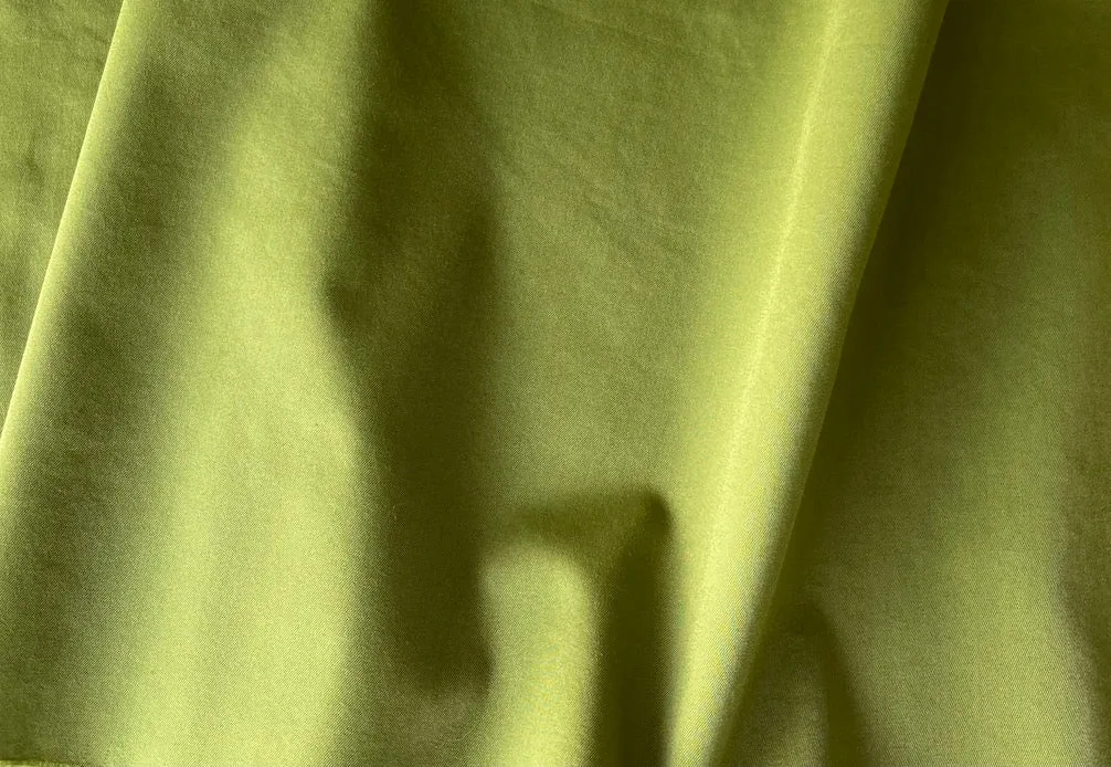 Spring Moss Green Stretch Cotton (Made in Italy)