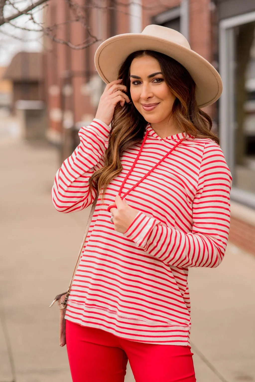 Striped Lightweight Game Day Hoodie