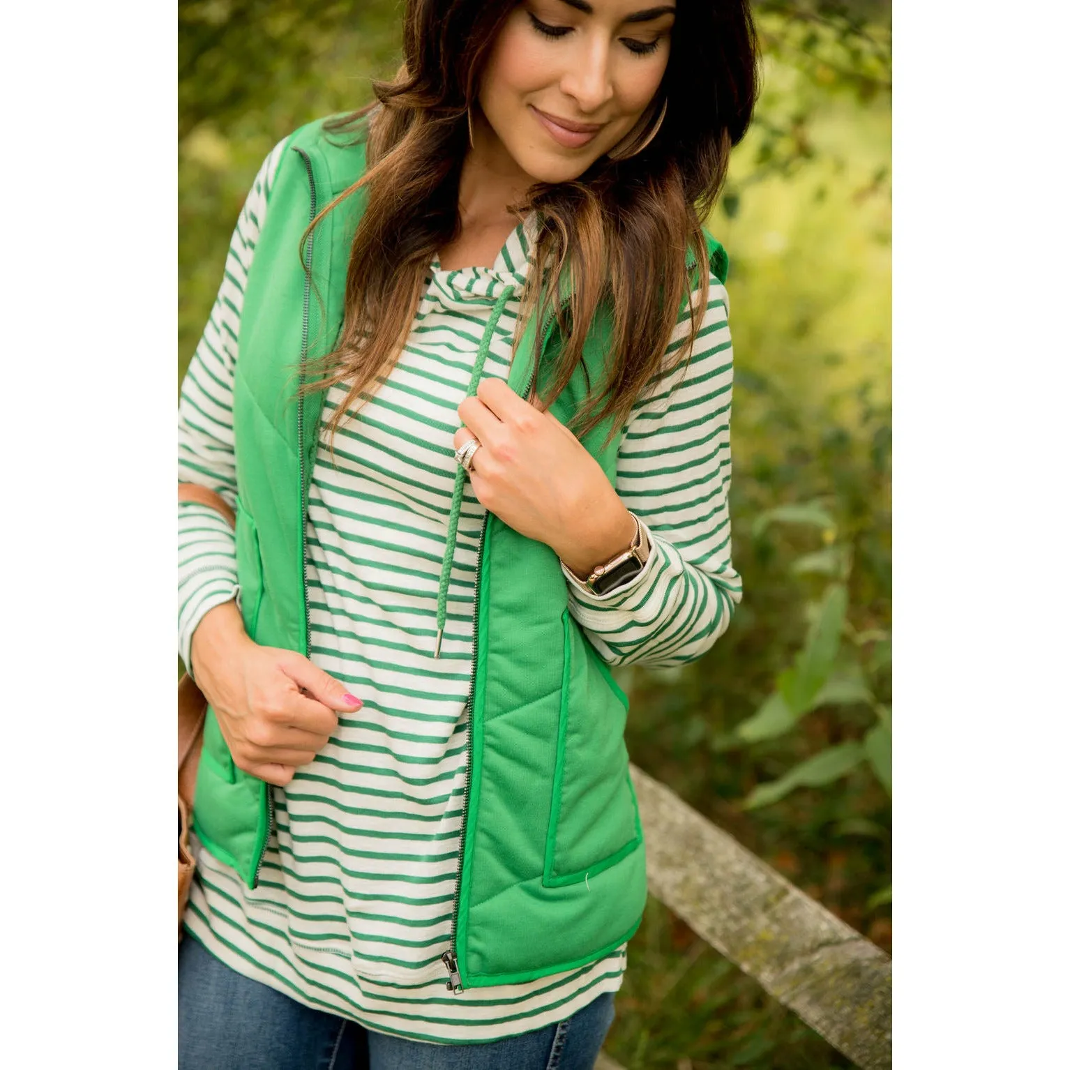 Striped Lightweight Game Day Hoodie