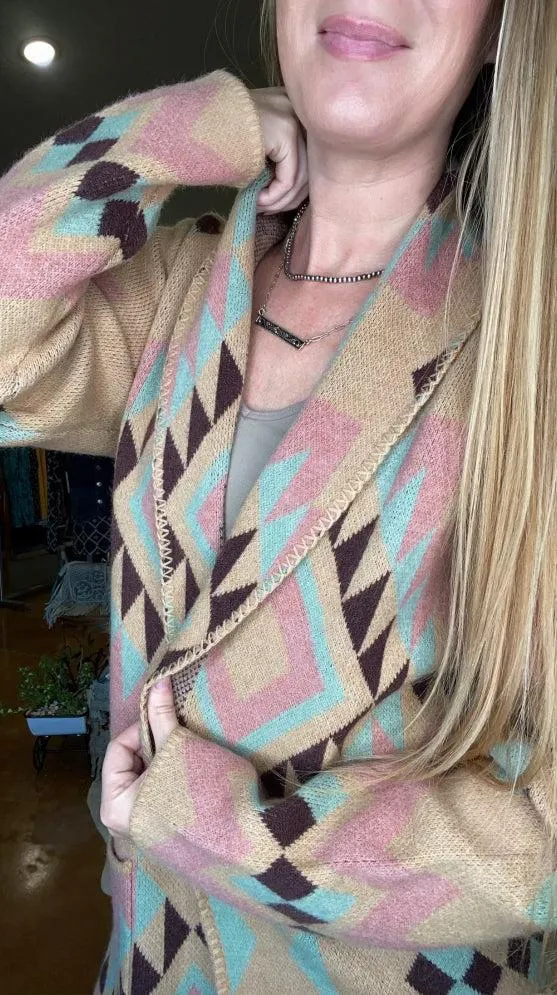 Sunset Chic Blanket Coat