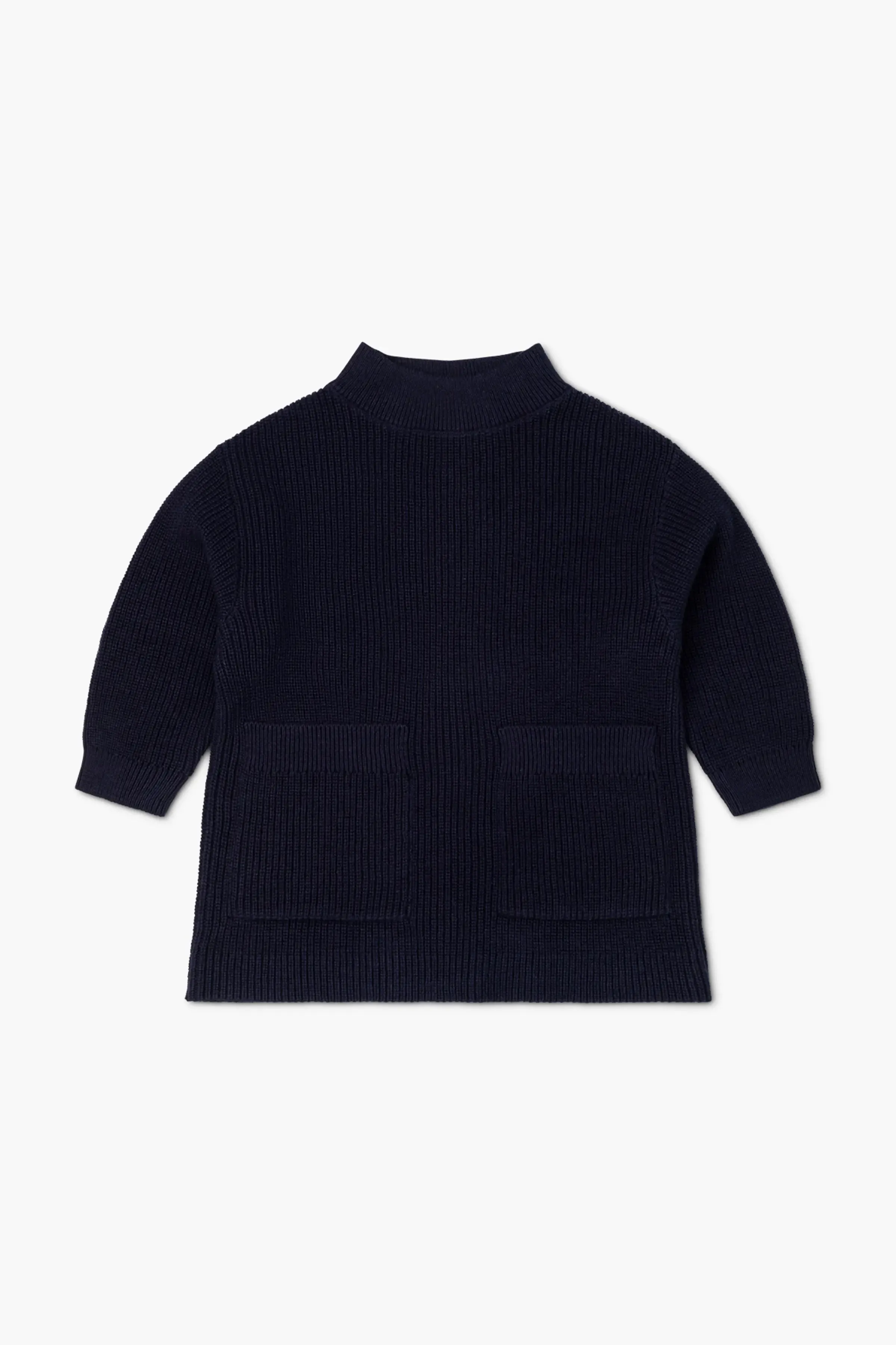 Sweater Pocket Dress_Navy