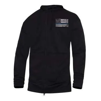 Thin Blue Line Concealed Carry Zippered Hoodie - Black