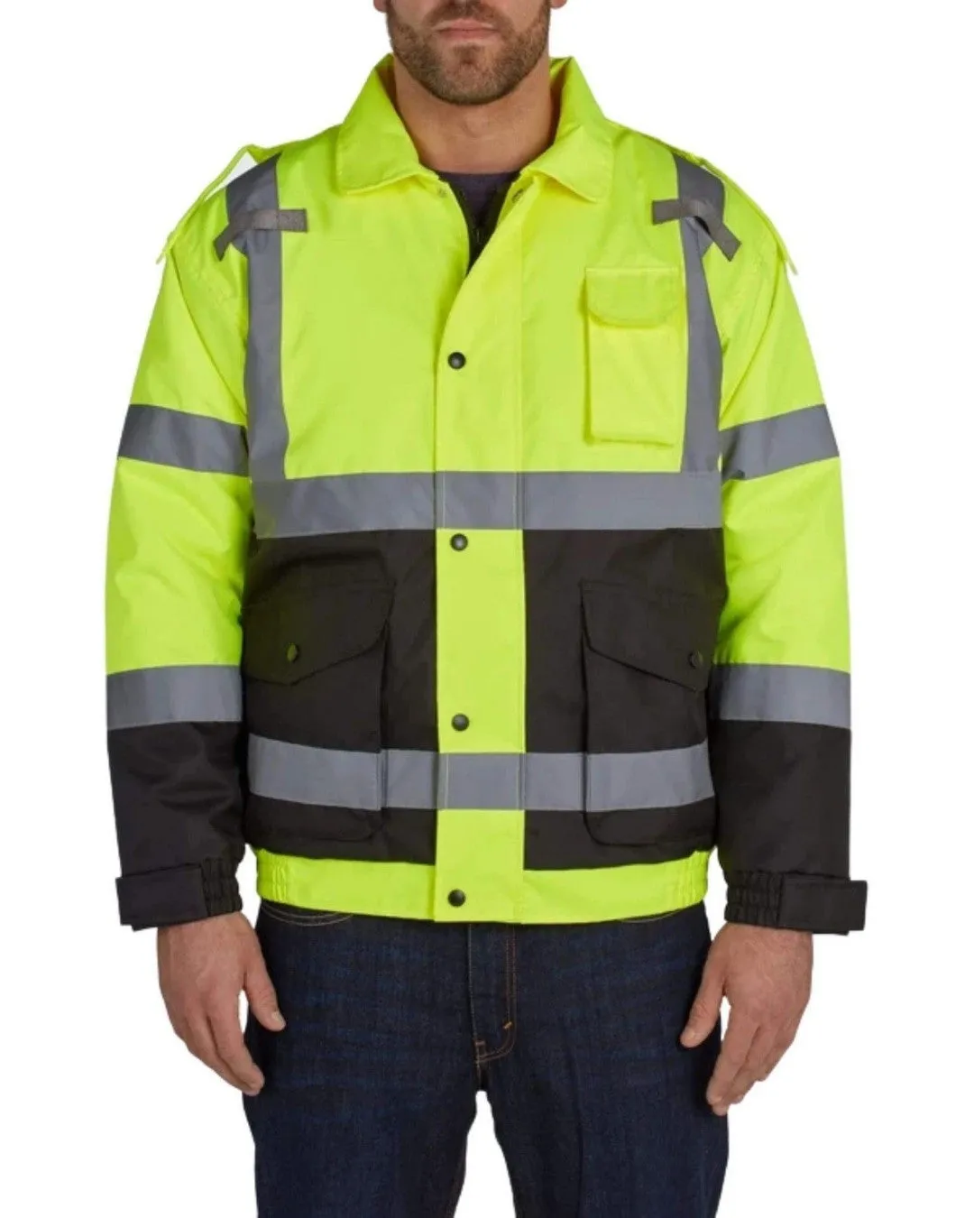 UHV562 HiVis Quilt Lined Bomber Jacket