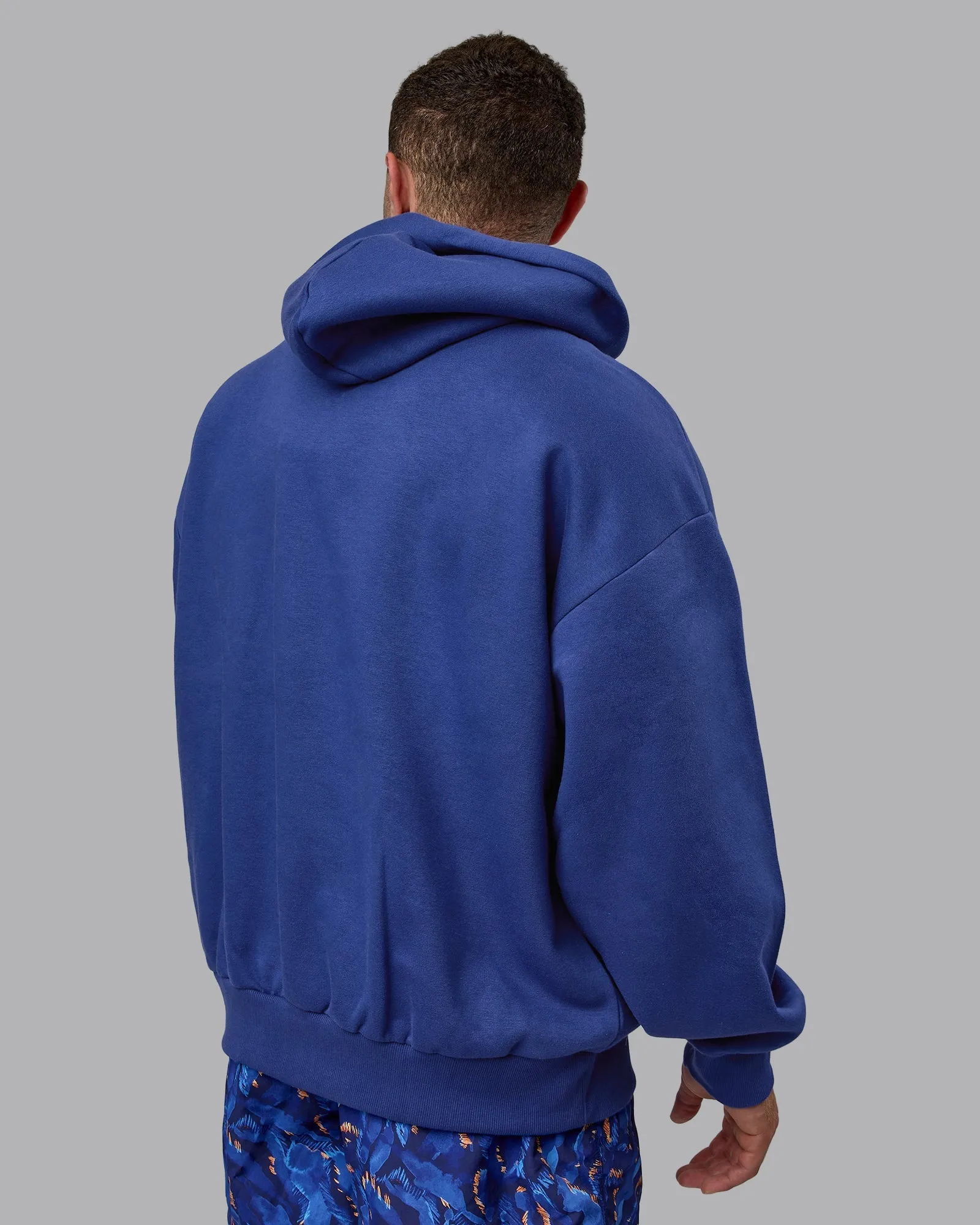 Unisex Motion Hoodie Oversize - Galactic Cobalt-Vibrant Orange