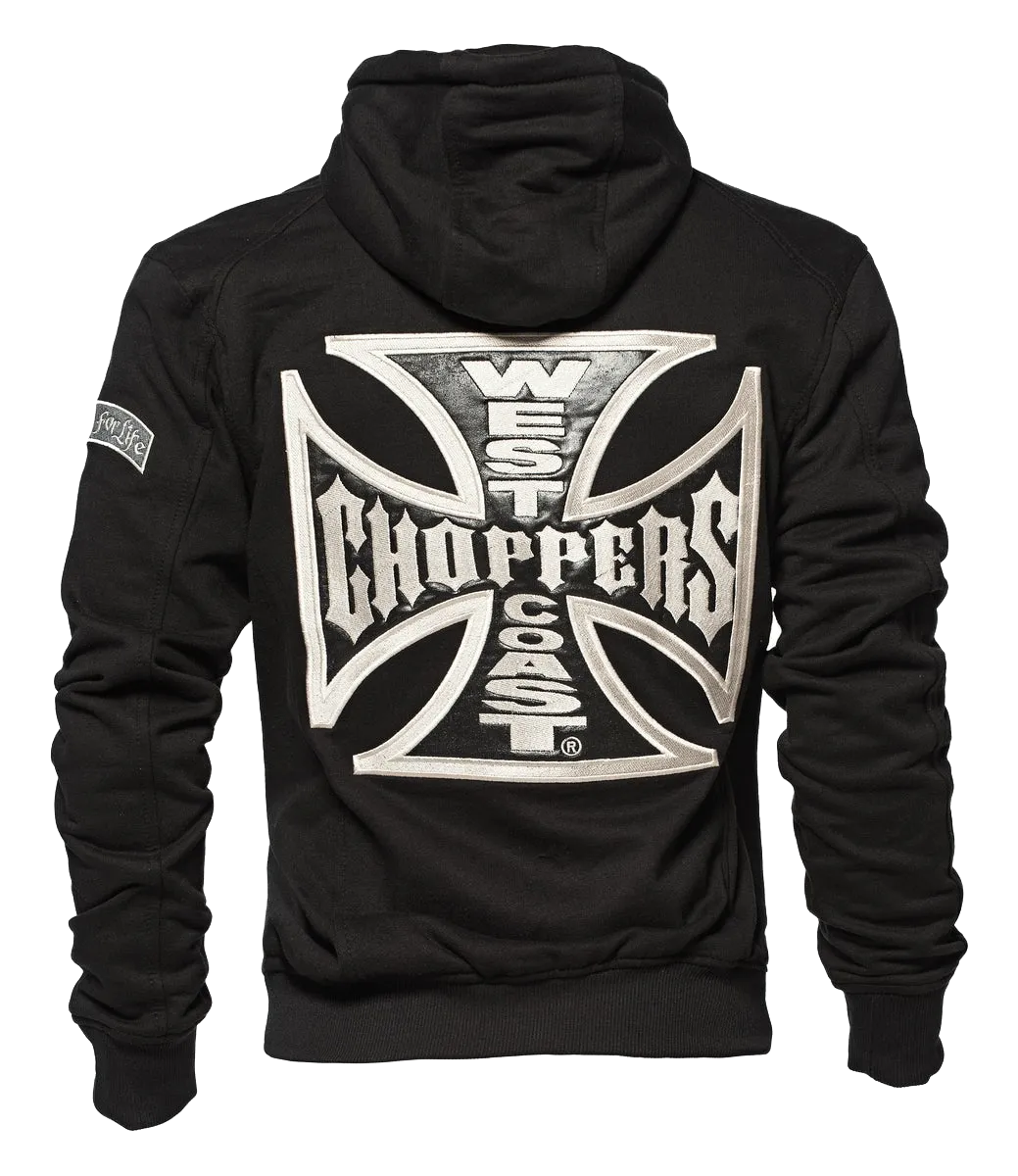 WEST COAST CHOPPERS OG CLASSIC PANEL ZIP HOODY - Black