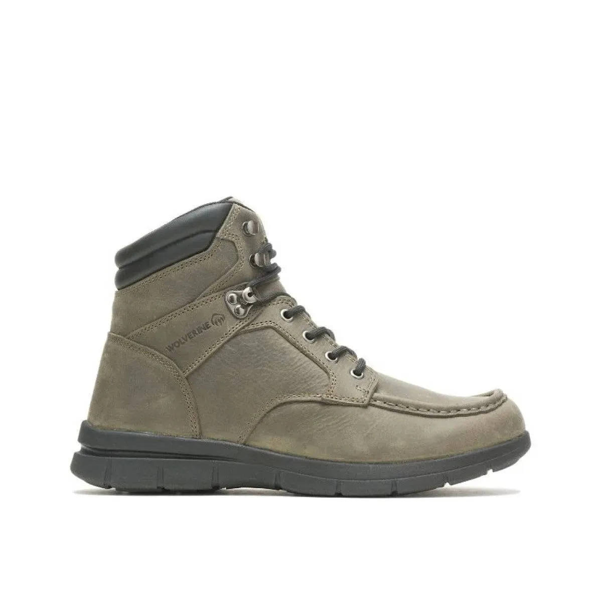 WOLVERINE Charcoal Grey Leather Work Boots