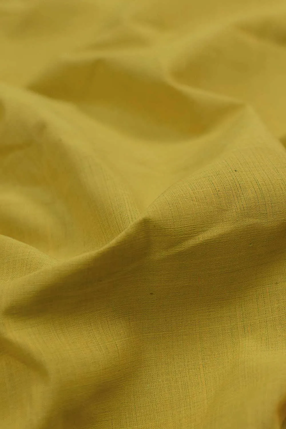 Yellow Mangalagiri Cotton Fabric